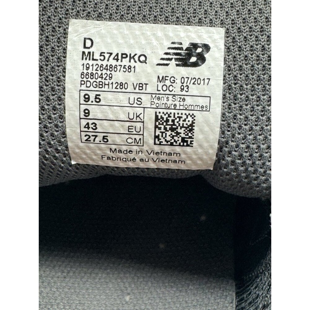 New Balance 574 ML574PKQ Men's Grey Beige Suede Size 9.5 - Picture 10 of 10